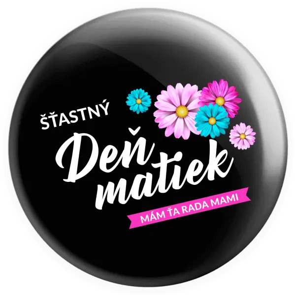 Placka Šťastný deň matiek - kvety