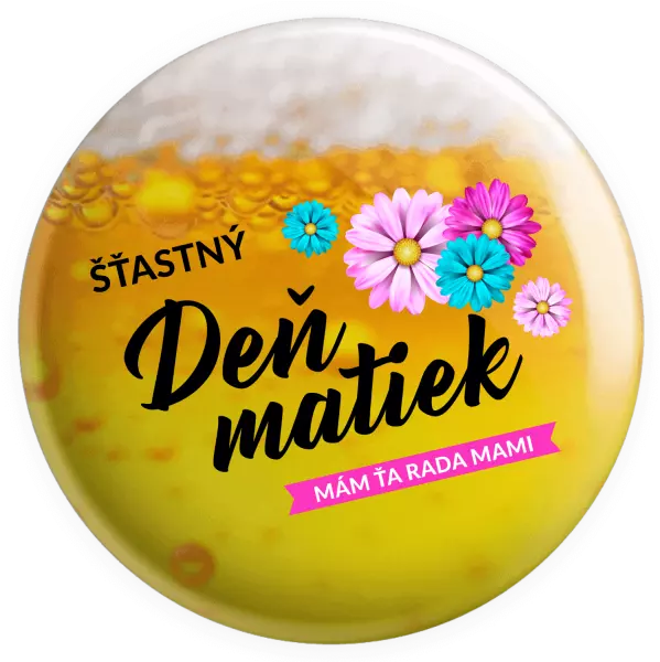 Placka Šťastný deň matiek - kvety