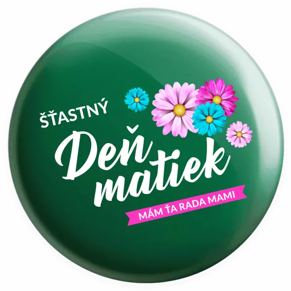 Placka Šťastný deň matiek - kvety