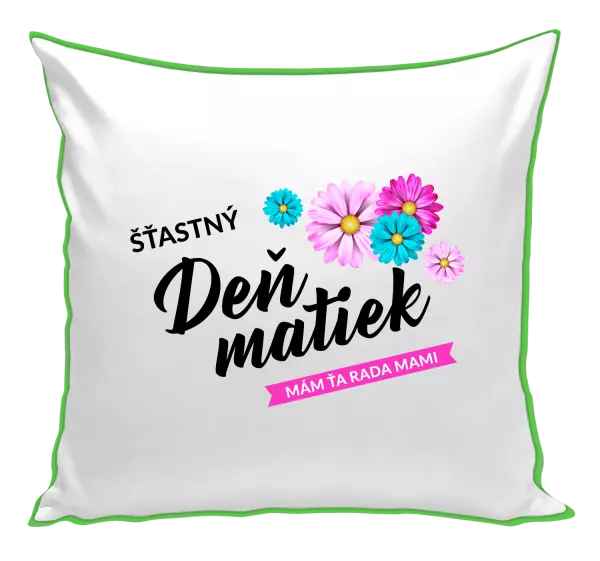 Vankúš Šťastný deň matiek - kvety