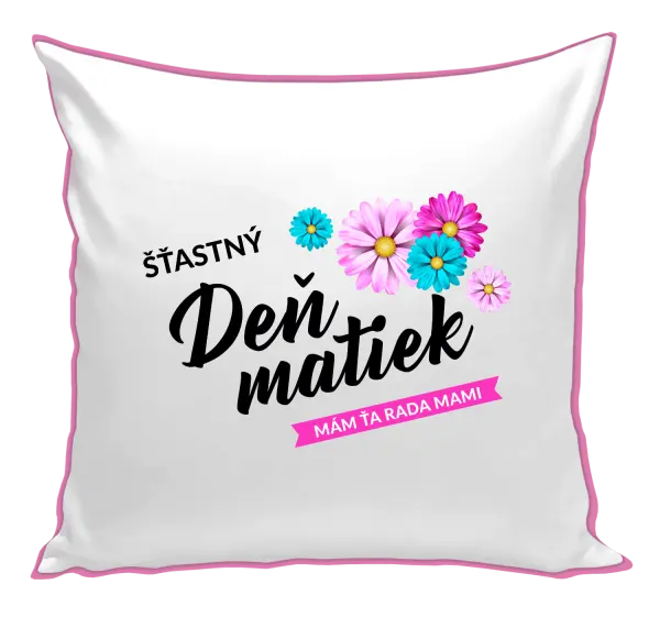 Vankúš Šťastný deň matiek - kvety