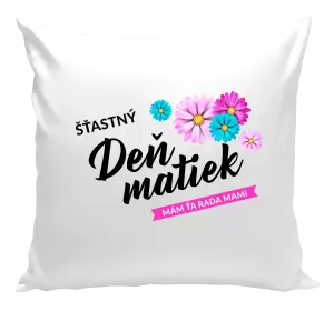 Vankúš Šťastný deň matiek - kvety