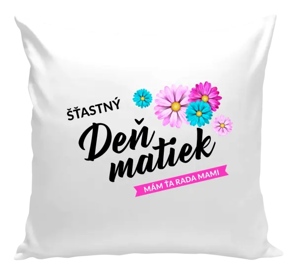 Vankúš Šťastný deň matiek - kvety