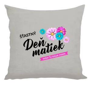 Vankúš Šťastný deň matiek - kvety