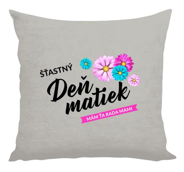 Vankúš Šťastný deň matiek - kvety