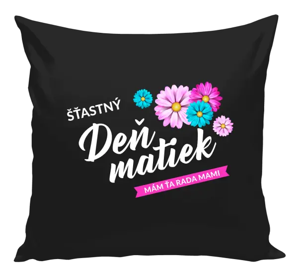 Vankúš Šťastný deň matiek - kvety