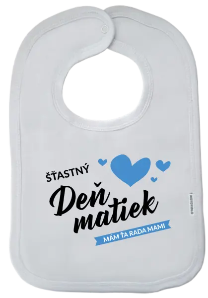 Detský podbradník Šťastný deň matiek - mám ťa rada mami