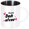 Nerezový hrnček Šťastný deň otcov - srdce
