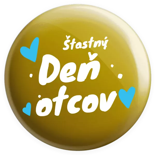 Placka Šťastný deň otcov - srdce