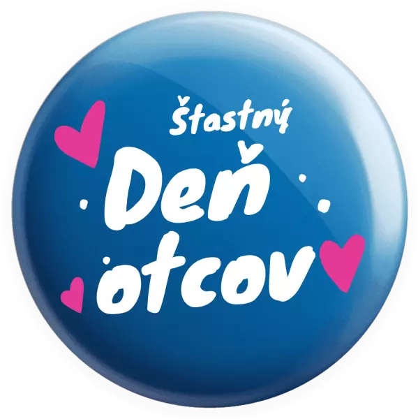 Placka Šťastný deň otcov - srdce