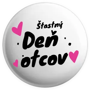 Placka Šťastný deň otcov - srdce