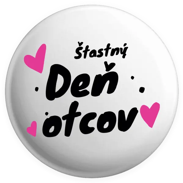 Placka Šťastný deň otcov - srdce