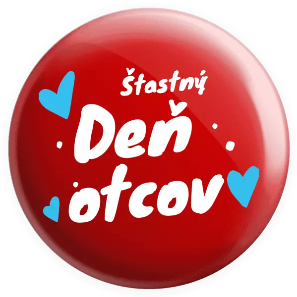 Placka Šťastný deň otcov - srdce