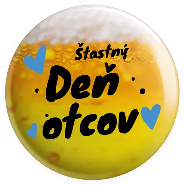 Placka Šťastný deň otcov - srdce