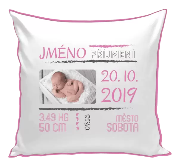 Polštář Narození miminka 01