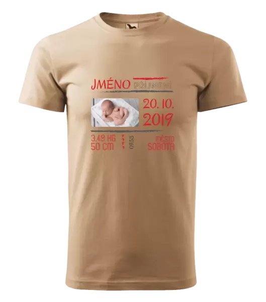 Pánské tričko Narození miminka 01