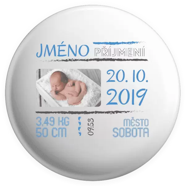 Placka Narození miminka 01