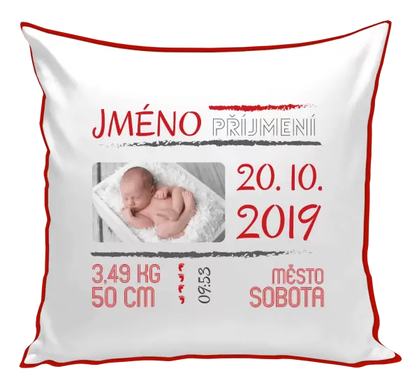 Polštář Narození miminka 01