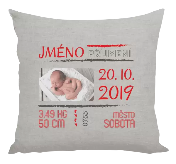 Polštář Narození miminka 01