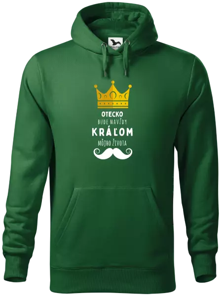 Pánska mikina Otecko bude navždy kráľom môjho života