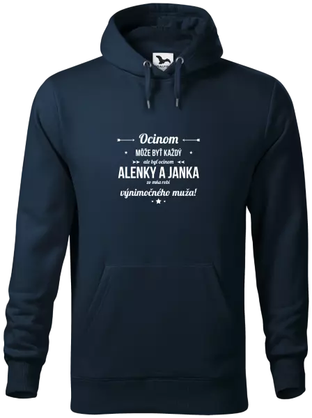 Pánska mikina Ocinom môže byť každý s menami