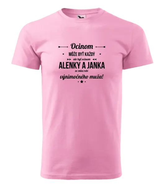 Pánske tričko Ocinom môže byť každý s menami