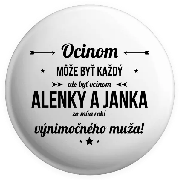Placka Ocinom môže byť každý s menami