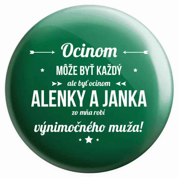 Placka Ocinom môže byť každý s menami