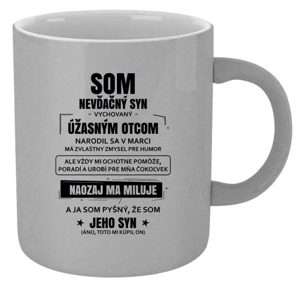 Hrnček metalický Otcov nevďačný syn