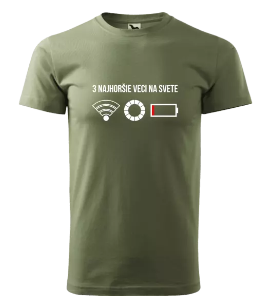 Pánske tričko Tri najhoršie veci na svete