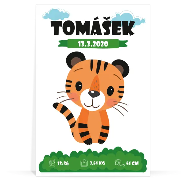 Hliníková dibond doska Tigrík