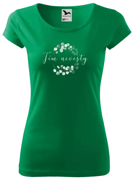 Dámske tričko Tím nevesty - eukalyptus