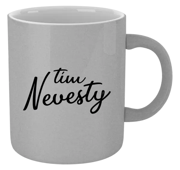 Hrnček metalický Tím nevesty - nápis