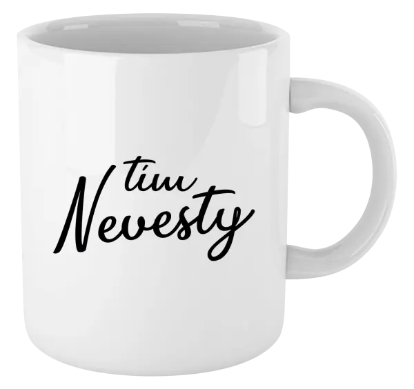 Hrnček Tím nevesty - nápis