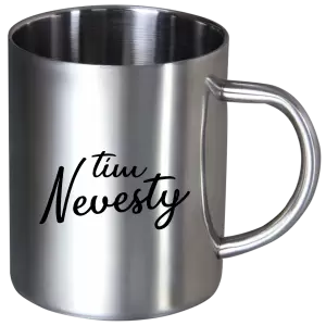 Nerezový hrnček Tím nevesty - nápis