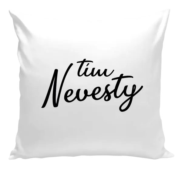 Vankúš Tím nevesty - nápis