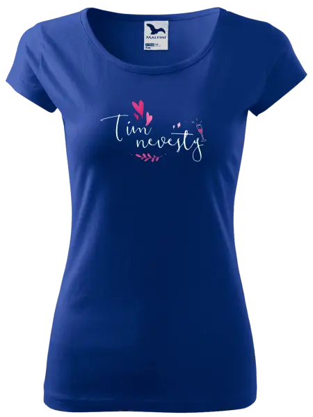 Dámske tričko Tím nevesty - srdiečka a lístočky