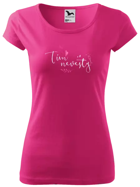 Dámske tričko Tím nevesty - srdiečka a lístočky