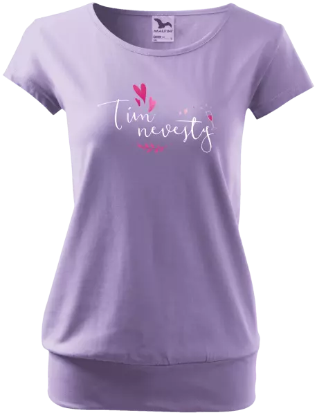 Dámske tričko Tím nevesty - srdiečka a lístočky