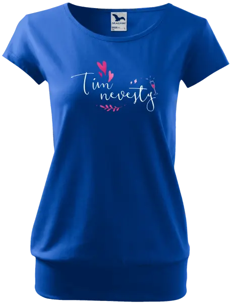 Dámske tričko Tím nevesty - srdiečka a lístočky