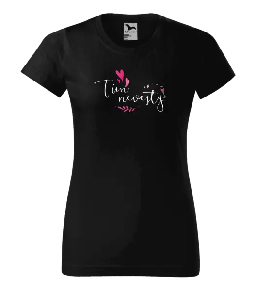 Dámske tričko Tím nevesty - srdiečka a lístočky