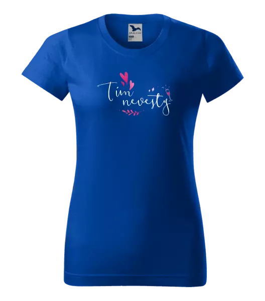 Dámske tričko Tím nevesty - srdiečka a lístočky