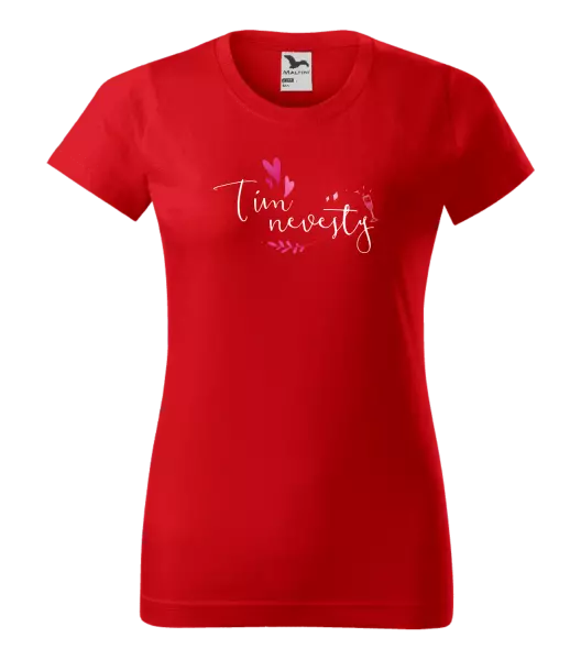 Dámske tričko Tím nevesty - srdiečka a lístočky