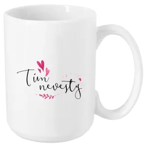 Hrnček Tím nevesty - srdiečka a lístočky