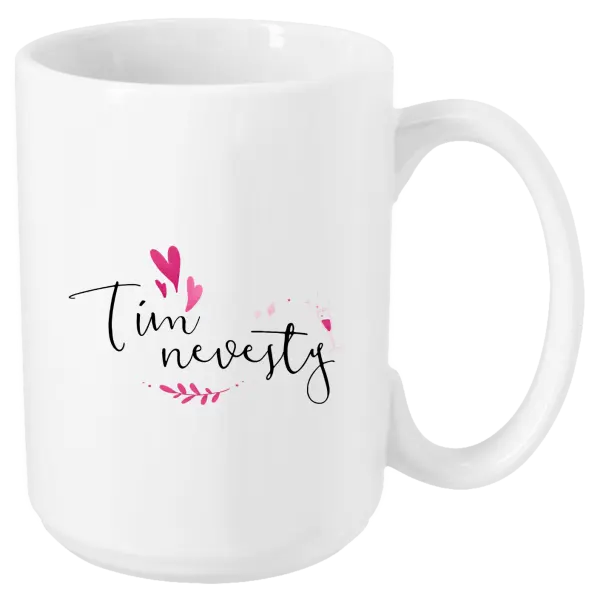 Hrnček Tím nevesty - srdiečka a lístočky