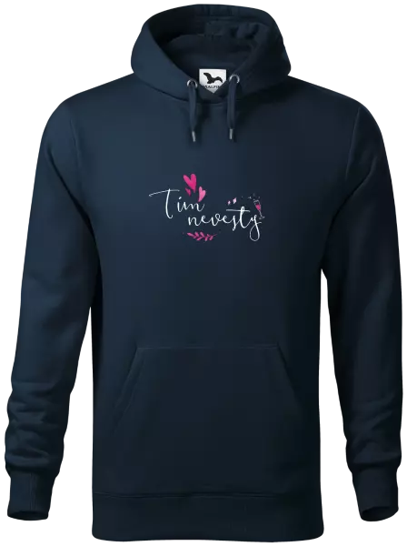 Pánska mikina Tím nevesty - srdiečka a lístočky