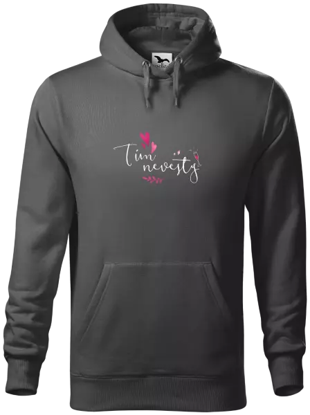 Pánska mikina Tím nevesty - srdiečka a lístočky