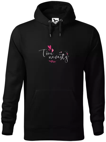 Pánska mikina Tím nevesty - srdiečka a lístočky