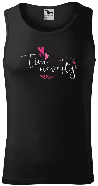 Pánske tielko Tím nevesty - srdiečka a lístočky