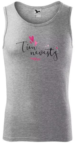 Pánske tielko Tím nevesty - srdiečka a lístočky